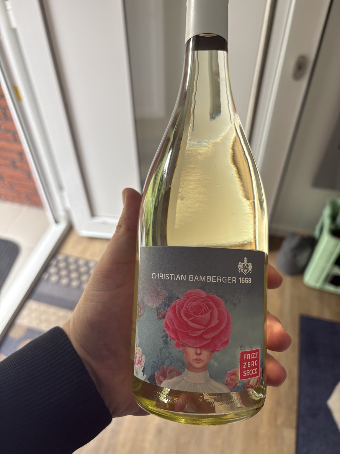 Christian Bamberger Frizz Zero Secco in meiner Hand